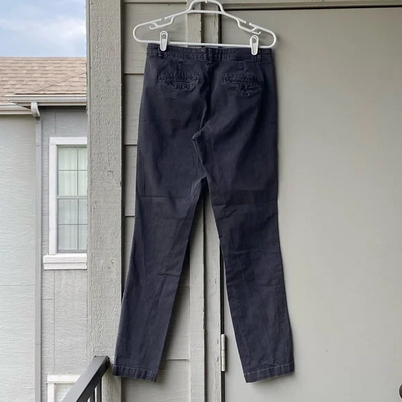 Anthropology Gray Chino Pants with Embroidered Side Stripes - Picture 4 of 8